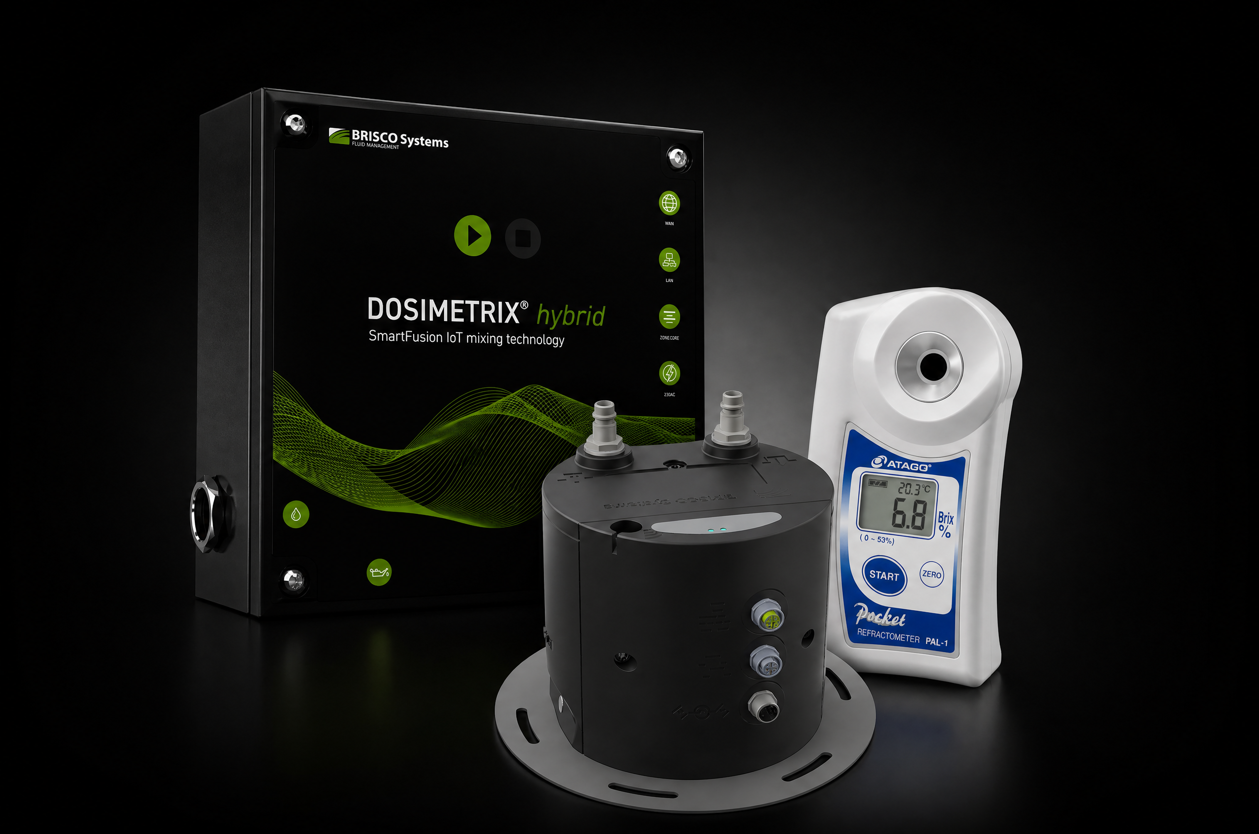 DOSIMETRIX® hybrid mit Atago PAL1 Refraktometer
